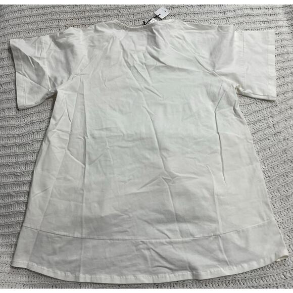 NWT Flutter T Shirt Pockets Handmade Womens Sz Medium Short Sleeve White SH 8093 - Picture 5 of 7